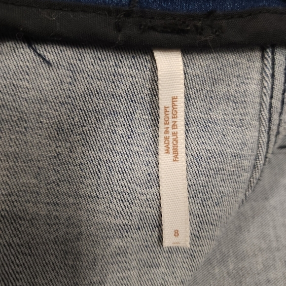 Free People Two Tone Denim Mini Skirt sz 8 - Picture 9 of 11